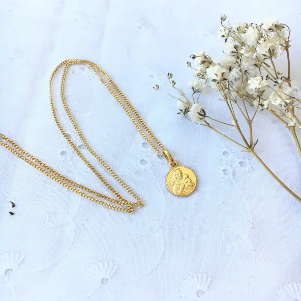 Chaîne maille gourmette 45 cm en Plaqué Or