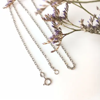 Chaîne maille forçat - 50 cm - Argent