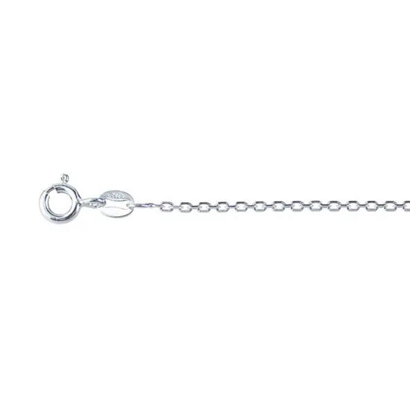 Chaîne maille forçat ronde 1,5 mm - 42-45 cm - Argent