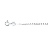 Chaîne maille forçat ronde 1,5 mm - 42-45 cm - Argent - 1