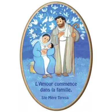 Cadre en bois Maïté Roche bleu  