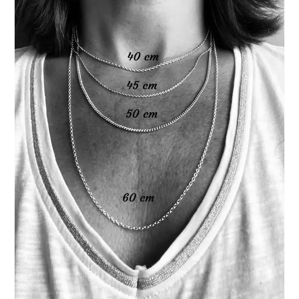 Chaîne maille gourmette en or 18 carats - 55 cm