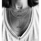 Chaîne maille gourmette en or 18 carats - 55 cm - 2