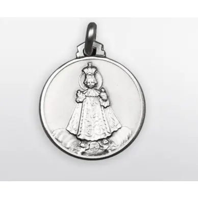 Médaille Enfant Jésus de Prague 16 mm - argent