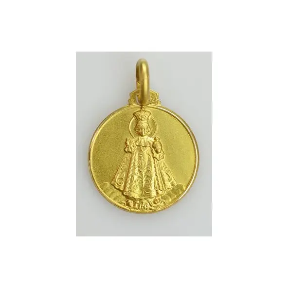 Médaille Enfant Jésus de Prague - plaqué or