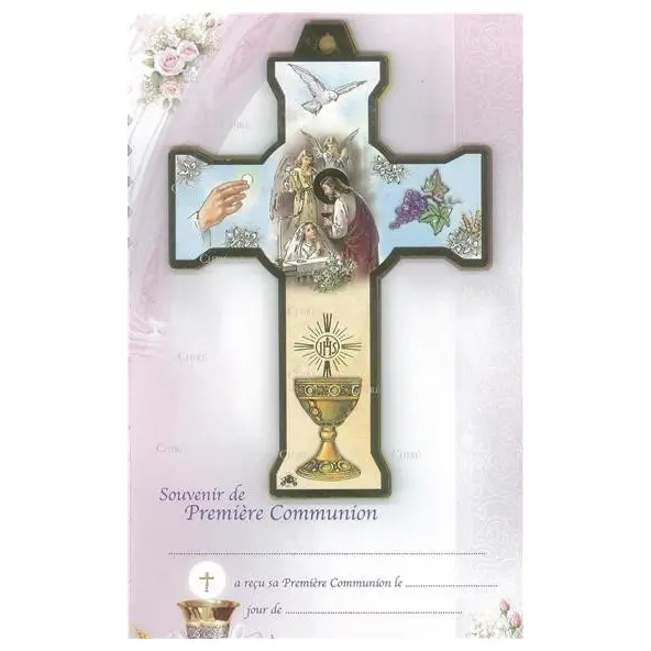 Croix & certificat de communion - Fille