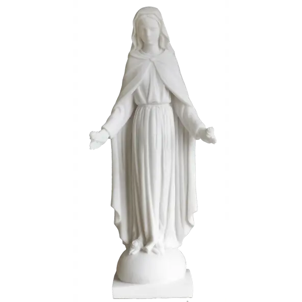 Statue Vierge de Tendresse en albâtre - 43 cm