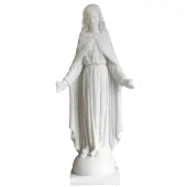 Statue Vierge de Tendresse en albâtre - 43 cm - 3