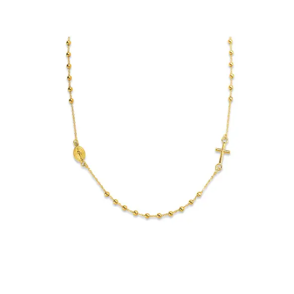 Collier chapelet de la Médaille Miraculeuse en or 18 carats