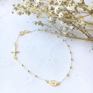 Bracelet chapelet en or