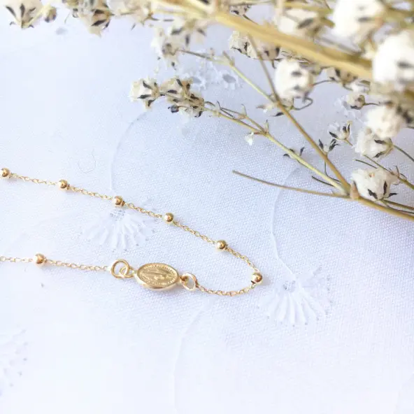 Bracelet chapelet en or