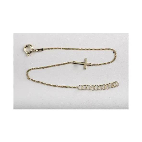 Bracelet Croix - plaqué or