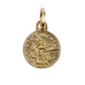 Médaille de Saint Michel -  en métal doré - 12 mm - 1