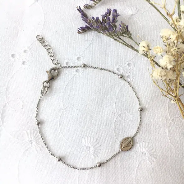 Bracelet Médaille Miraculeuse  - Argent