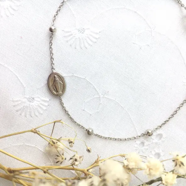 Bracelet Médaille Miraculeuse  - Argent