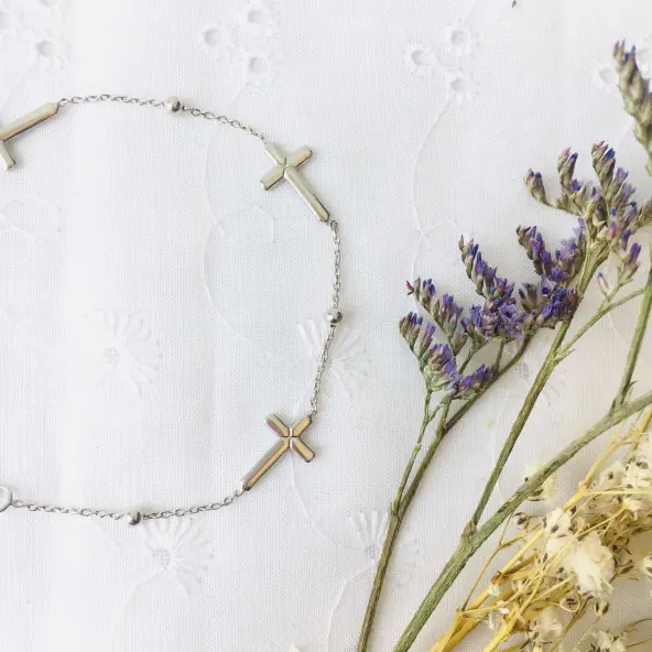 Bracelet 3 croix - Argent