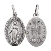 Médaille Miraculeuse festonnée 19 mm - métal argenté - 3