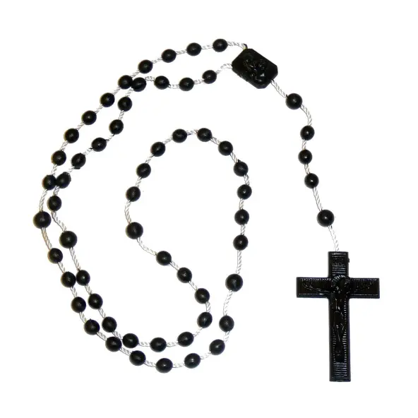 Chapelet plastique sur corde - Couleur au choix