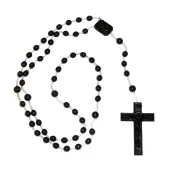 Chapelet plastique sur corde - Couleur au choix - 3