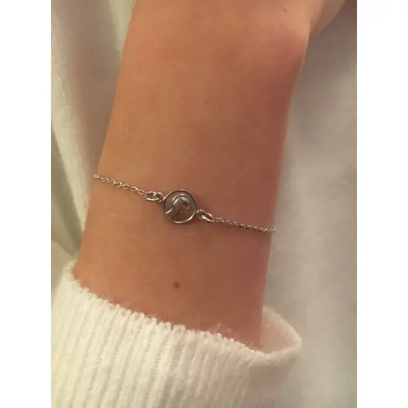 Bracelet avec médaille de la Vierge Marie - Argent