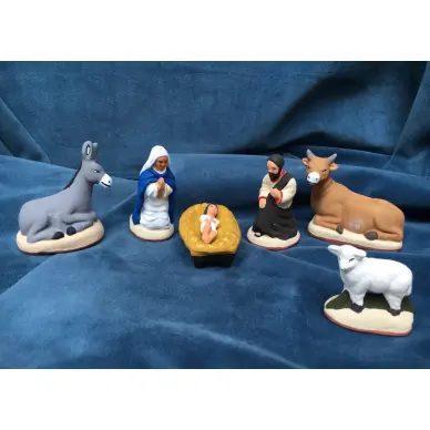 Sainte Famille 6 santons de Provence - Le Moulin à Huile