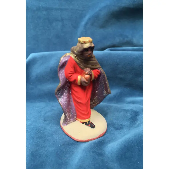 Roi Mage noir robe rouge