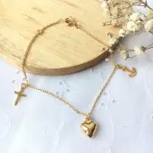 Bracelet Les 3 Vertus -  Plaqué Or - - 1