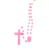 Chapelet plastique sur corde - Couleur au choix - 7