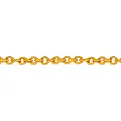 Chaine maille forçat ronde 2.2 mm - 60 cm - Plaqué Or - 1