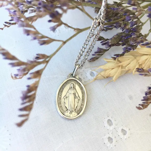 Médaille Miraculeuse bord poli - Argent