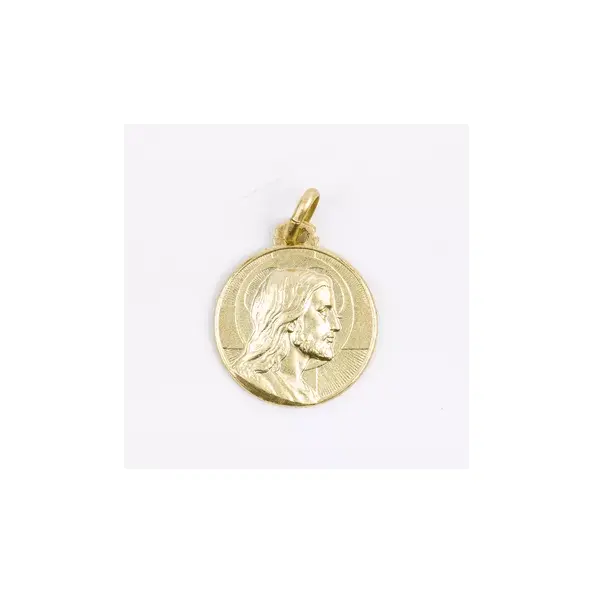 Médaille Christ 18 mm - plaqué or