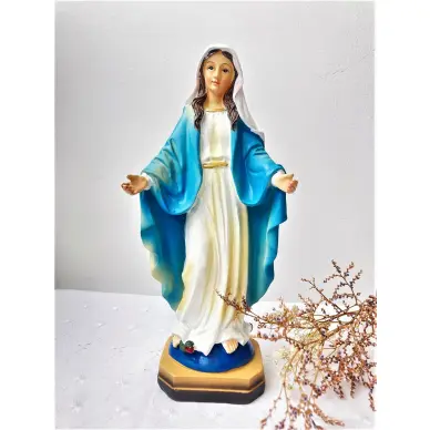 Statue de la Vierge Miraculeuse brune - résine