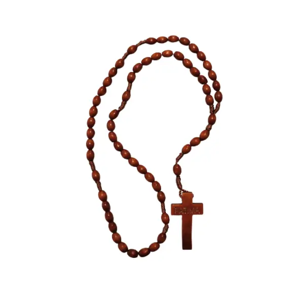Chapelet en bois sur corde - Fatima - 36 cm