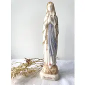 Statue Notre-Dame de Lourdes albâtre coloré - 20 cm - 2