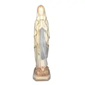 Statue Notre-Dame de Lourdes albâtre coloré - 20 cm - 3