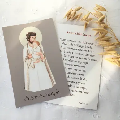 Image avec prière à St Joseph