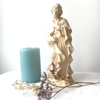 Statue Saint Joseph en bois - 20 cm