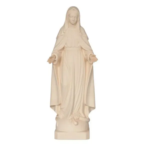 Statue de la Vierge Miraculeuse en bois - 14 cm