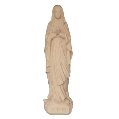 Statue de Notre-Dame de Lourdes en bois - 14 cm