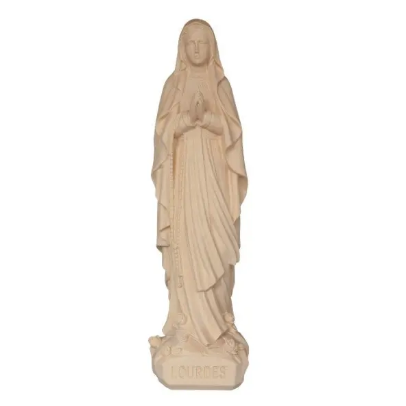 Statue de Notre-Dame de Lourdes en bois - 14 cm
