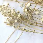 Chaîne maille forçat limée 45 cm - 1.5 mm - Plaqué Or - 1