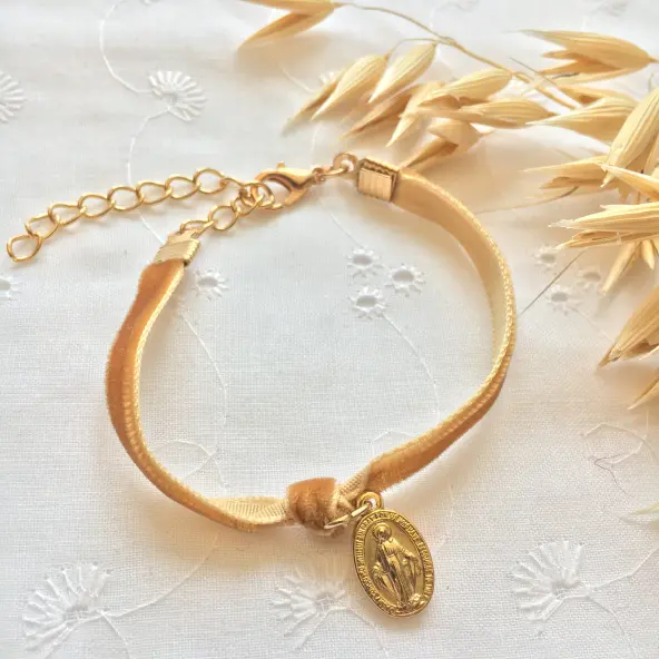 Bracelet en velours de la Médaille miraculeuse