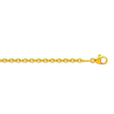 Chaîne maille forçat en 18 carats - 1.5 mm - 40 cm