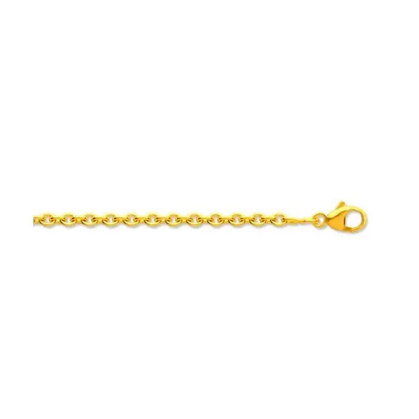 Chaîne maille forçat en 18 carats - 1.5 mm - 40 cm