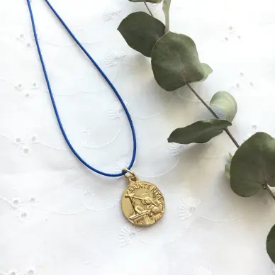 Médaille de Sainte Rita - métal doré - 18 mm