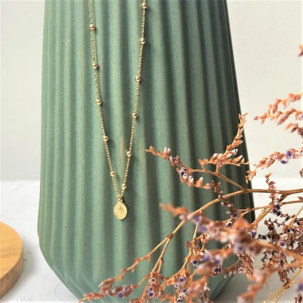 Collier  Médaille Miraculeuse en or 18 carats