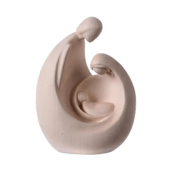 Statue Sainte Famille moderne en bois d'érable