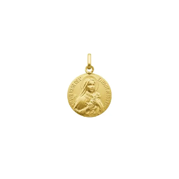 Médaille de Sainte Thérèse en or 18 carats