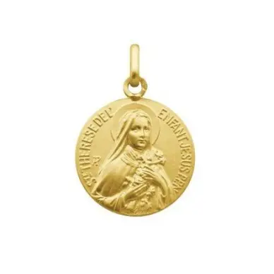 Médaille de Sainte Thérèse en or 18 carats