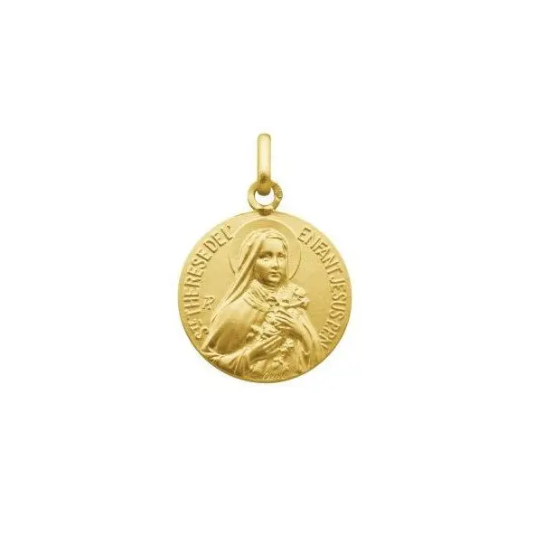 Médaille de Sainte Thérèse en or 18 carats
